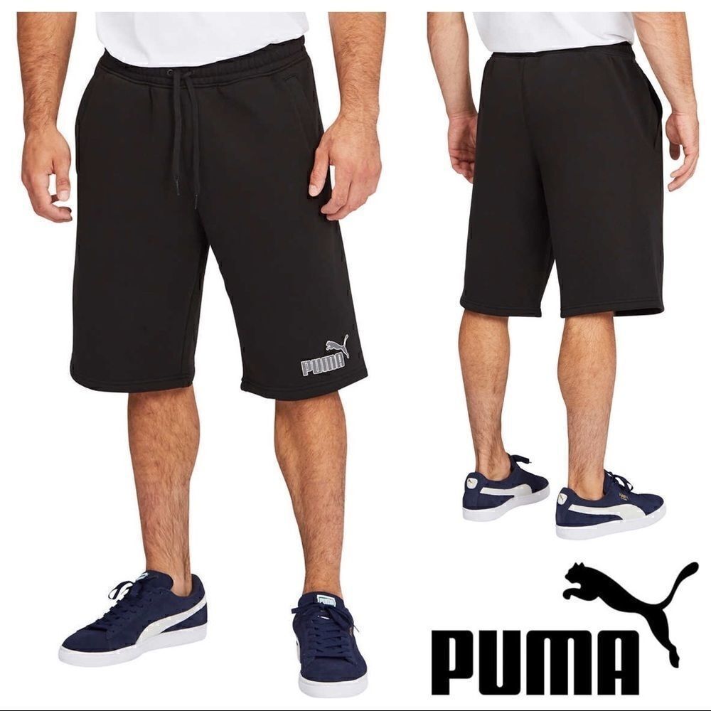 NEW! PUMA Men’s Fleece Gym Shorts in Black